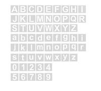 62pcs Alphabets Numéro Pochoirs, 5cm Lavable Plastique Réutilisable Pochoir de Lettres, Pochoir Chiffre, Pochoir d'Artisanat de Lettre pour Le Dessin d'Art, l'Écriture de Bricolage