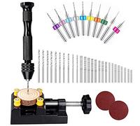62PCS Drill Métal Bits Mini Gravure Mèches Micro Mèches Accessoires,Assortiment de Mini Foret pour le perçage de bricolage, modélisme, bois métal perceuse à main