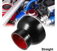 63-102mm 2.5"-4" ID Droit Coupleur Silicone Tuyau Noir pour Voiture