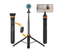 63''/162cm Trépied Magnétique - K&F Concept Perche à Selfie - Support Léger pour Téléphone, Appareil Photo avec Télécommande