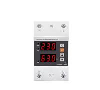 63 A Din Rail 230 V Adjustable Over and Under Voltage Protective Device Protecteur Relay Moniteur Current Limit Surge Protect 3P 54m ZCKHNQOP