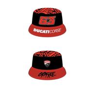 63 Chapeau de Pêcheur Bagnaia - Ducati Dual Line, Homme, S/M, Noir