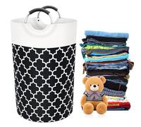 63 L Paniers à linge, Pliable Sac à linge, Pliage Grande Capacité Corbeilles à linge Corbeille Linge Sale pour Buanderie, Chambre, Poignées Ergonomiques (Noir)