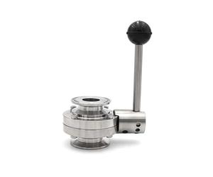 63 mm SS304 Stainless Steel 2.5" Three-clip Butterfly Valve Homemade Beer And Dairy Products