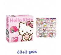 63 pièces Autocollants hello kitty Sanrio Animation, Kawaii, Graffiti, Jouet, Autocollants PVC imperméables pour enfants, à utiliser sur skateboard, cahier, vélo, ordinateur portable, valise, ensemble