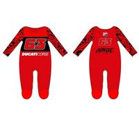 63 Salopette Bébé Bagnaia - Ducati Dual Line, Kid, 6M, Rouge