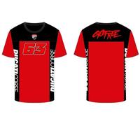 63 T-Shirt Bagnaia - Ducati Dual Line, Homme, L, Noir