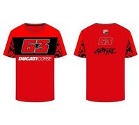 63 T-Shirt Bagnaia - Ducati Dual Line, Homme, XXL, Rouge