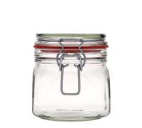 Bocal à fermeture mécanique 630 ml, carré, bouchage: bouchon mécanique