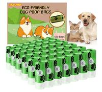 630 Pièces Sac a Crottes Chien, Biodegradable Anti-Fuite Sac à Crottes pour Chien, Sac Dejection Canine Avec Senteur Lavande, 22.5 x 30 CM Sac Caca Chien (42 Rouleaux, 15 par Rouleau)