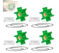 6303-0007-P Kit de turbine de pompe de ballast avec joint torique pour pompes Jabsco 18220 Series, Johnson Ultra, Wakeboard et bateau de ski - Entraînement en D plat simple, 5,1 cm de diamètre (4
