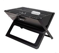 63033 - Barbecue à Charbon Portable et Pliable en Acier Noir et Rectangulaire, avec Poignée de Transport, Dimensions 45 X 29 X 30 cm, Facile à Monter et à Transporter
