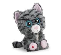 63035 Glubschis Peluche Chat tigré Nomelia Gris 25 cm, Douce, Adorable pour câliner et Jouer, pour Enfants et Adultes, idée Cadeau