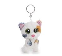 63040 GLubschis Porte-clés, Chat Porte-Bonheur Calli Malli, 9 cm, Blanc, Compagnon en Peluche pour Sac à Dos ou Sac, Porte-clés pour Petits et Grands
