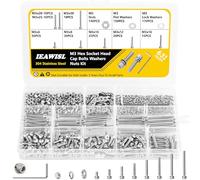 631 Pièces M3 Jeu de Vis et écrous, Vis Boulon et écrous à Tête Hexagonale Acier Inoxydable - M3*6/8/10/12/16/20/25/30mm pour Imprimante 3D