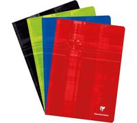 63122c Un Cahier Agrafé-A4 21x29,7 Cm-80 Pages Petits Carreaux-Papier Blanc 90 G-Couverture Carte Pelliculée Couleur Aléatoire