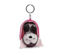 63165 Sleeping Pets Porte-clés Chauve-Souris, 8 cm, dans Un Panier, Multicolore, Compagnon en Peluche pour Sac à Dos ou Sac, Porte-clés pour Petits et Grands
