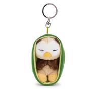 63170 Sleeping Pets Porte-clés, 8 cm, Motif Hibou, dans Un Panier, Multicolore, Compagnon en Peluche pour Sac à Dos ou Sac, Porte-clés pour Petits et Grands