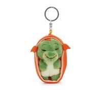 63171 Porte-clés Sleeping Pets Dragon, 8 cm, dans un panier, Multicolore, Compagnon en peluche pour sac à dos ou sac, porte-clés pour petits et grands