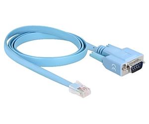 63353 Câble D-Sub 9pin Mâle, RJ45 Mâle PVC 1m Bleu DELOCK