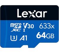 633x Micro SD Card 64GB, UHS-I microSDXC Card Without Adapter, Up to 100MB/s Read A1, C10, U3, V30 for Smartphone/Tablet/Surveillance Camera (LMS0633064G-BNNAA)