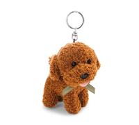 63402 Porte-clés Avec Peluche Au Motif De Caniche, 10 cm, Blanc, Fidèle Compagnon, Pour Sac À Dos Ou Autre Sac, Pour Petits Et Grands