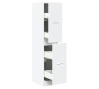 634567& Armoire d'apothicaire - Armoire Vestiaire blanc 30x41x144,5 cm - Bois - Panneaux de particules