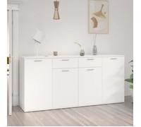 635&{HOME} Buffet Armoire multi-rangements Belle Finition Commode Salon Couloir Blanc 160x36x75 cm Aggloméré - 160 x 36 x 75 cm NEW