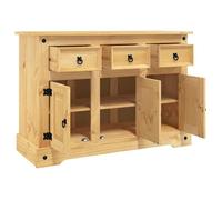 (63575)Moderne Buffet « Corona » marron Bois massif Pin mexicain - VIDAXL - bois massif - marron - plateau robuste - pour salon