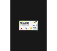 folia 6390 - Lot de 50 feuilles de papier de couleur - Noir - Format A3-130 g/m² - Pour le bricolage et la conception créative des cartes, des images de fenêtre et pour le scrapbooking