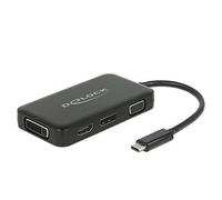 63929 hub & concentrateur USB 2.0 Type-C Noir - Hubs & concentrateurs (USB 2.0 Type-C, DVI-I