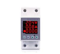 63A 230V 3IN1 Display Din rail adjustable over and under voltage protective device protector relay with over current protection NWPNLXEA
