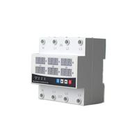 63A 3P+N Three-Phase Adjustable Voltage And Current Relay Protector Adjustable Current Limiter Protection Overcurrent Protection AUOQKQUT