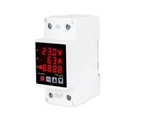 63A 40A 230V LED Display Din Rail Adjustable Over and Under Voltage Surge Protector Relay Kwh Power Watt Meter 3in1(40A)