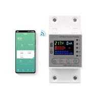 63A 80A Smart Meter Kwh Metering Circuit Breaker Timer with voltage current and leakage protection AUOQKQUT(63A)