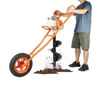 63CC Post Hole Digger Tarière à essence 2 temps 3 CV Tarière à essence Tarière à essence avec embout de 11" pour clôture, tarière, jardin, plantation d'arbres