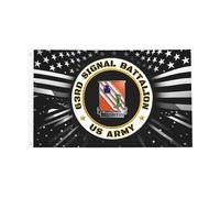 63E Bataillon De Transmissions Des États-Unis Drapeau Solide Drapeau De Jardin Couleurs Vives Garden Flag Pour Pelouse Maison Intérieur 90X150Cm