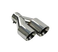 63mm Embout Échappement Entrée: Φ51/54/57/60/63/67/70mm Sortie: 76/89/101mm Tuyaux Queue Universels 1 Pièces Modifier Buse D'échappement Voiture Double Embouts Embout Silencieux(Equal in63-Out76mm)