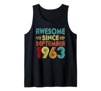 63rd Birthday Idea Awesome Since September 1963 63 Years Old Débardeur