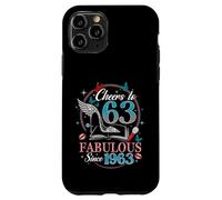 63rd Birthday Women Cheers to 63 Years Fabulous Since 1963 Coque pour iPhone 11 Pro