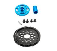 63T/64T/66T/71T Engrenage droit en acier robuste avec support de pignon pour voiture Tamiya TT02 RC Crawler