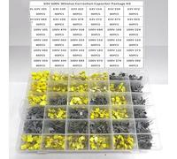 63V 100V 24 36 42 Kit de paquet de condensateur de Correction de valeur Film de sécurité en polypropylène 105-823 ensemble gratuit KHzIgRdY (Size : 100V 24Values-10PCS)