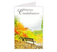 64-1031-B Carte Sincères Condoléances - Bon courage Deuil Nature Automne Arbre