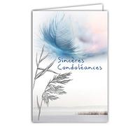 64-1083 Carte Sincères Condoléances avec Enveloppe Blanche - Cérémonie Funéraire d’Adieu Funérailles Décès Deuil Enterrement Incinération Crémation - Fabriquée en France