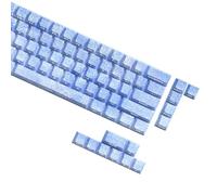 64/74 Touches de clavier originales bleu glacier avec impression latérale rétroéclairée par sublimations pour claviers mécaniques