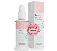 -64% de Rides en 3 Mois, Retinol Serum Visage 30ml, Soins pour le Visage Anti Ride et Régulateur de Sebum pour une Peau Nette et Rajeunie - Soin Visage Femme Cliniquement Testé par Elemental Care