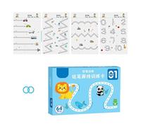 64 Feuilles De Rédaction Cabinet Travail Pratique Du Papier Travail Effaçable Papier Traçage Pour L'âge 3 À 6 Ans