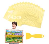 64 Feuilles Feuille Collante Puzzle Bilatéral Colle Puzzle pour Fixer Les Puzzles pour Puzzles 8000 Pieces avec Bêche Photographies et Cartes Postales (25 × 18 cm)