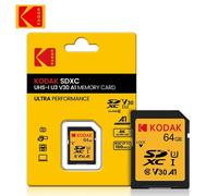 ( 64 GO ¿ - Kodak-Carte SD d'origine, 32 Go, SDHC, 64 Go, 128 Go, 256 Go, 512 Go, SDXC irritation 10, carte mémoire C10, prise en charge USH-1 pour appareil photo, révélateur de voiture SLR