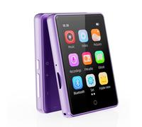 64 Go Lecteur mp3 Bluetooth 5.3, écran Tactile 2,8 Pouces, Son HiFi, lecteurs mp3 et mp4 Enfant,Haut-Parleur intégré, Enregistrement, Radio FM, Extensible jusqu'à 128 Go, adapté aux Enfants (Violet)